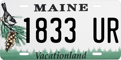ME license plate 1833UR