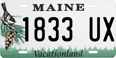 ME license plate 1833UX