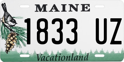 ME license plate 1833UZ