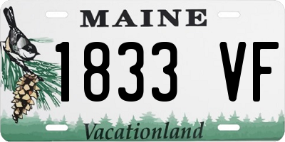 ME license plate 1833VF
