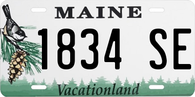 ME license plate 1834SE