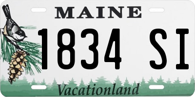 ME license plate 1834SI