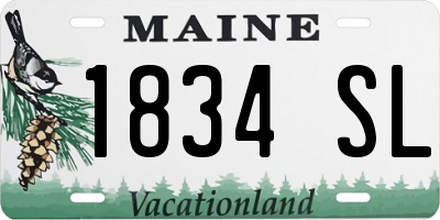 ME license plate 1834SL