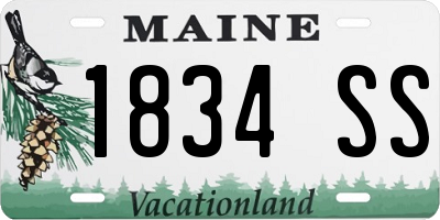 ME license plate 1834SS