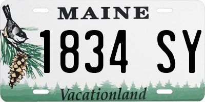 ME license plate 1834SY