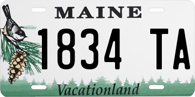 ME license plate 1834TA