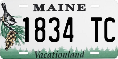 ME license plate 1834TC