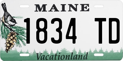 ME license plate 1834TD