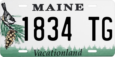 ME license plate 1834TG