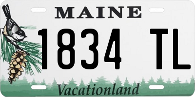 ME license plate 1834TL