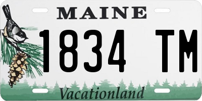 ME license plate 1834TM