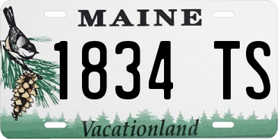 ME license plate 1834TS