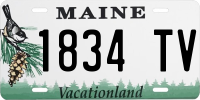 ME license plate 1834TV