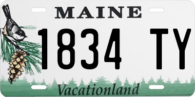 ME license plate 1834TY