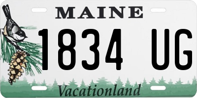 ME license plate 1834UG