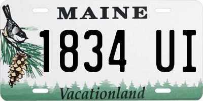 ME license plate 1834UI
