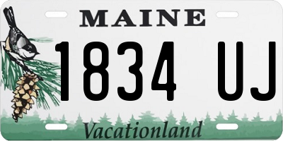 ME license plate 1834UJ