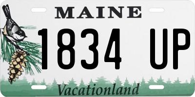 ME license plate 1834UP