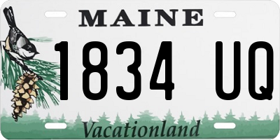 ME license plate 1834UQ