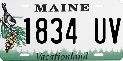 ME license plate 1834UV