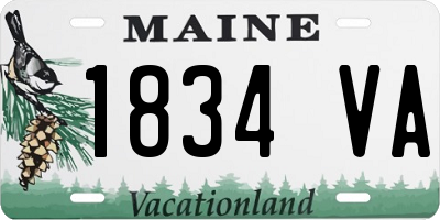 ME license plate 1834VA