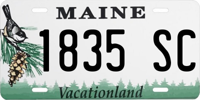 ME license plate 1835SC
