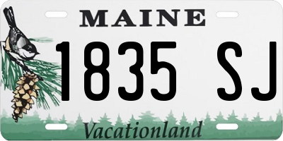 ME license plate 1835SJ