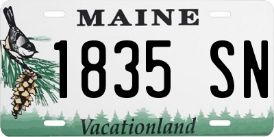 ME license plate 1835SN