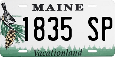 ME license plate 1835SP