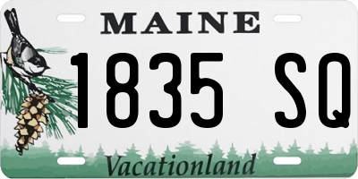 ME license plate 1835SQ