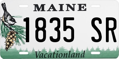 ME license plate 1835SR