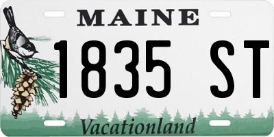 ME license plate 1835ST