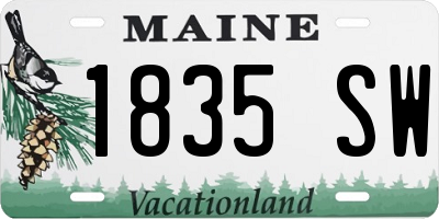 ME license plate 1835SW