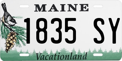 ME license plate 1835SY