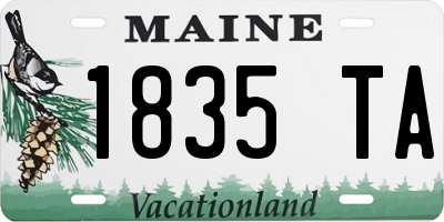 ME license plate 1835TA
