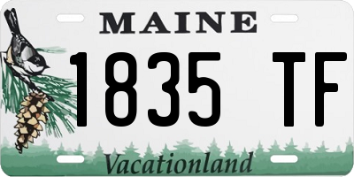 ME license plate 1835TF