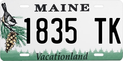 ME license plate 1835TK