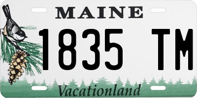 ME license plate 1835TM
