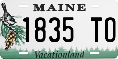 ME license plate 1835TO