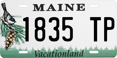 ME license plate 1835TP