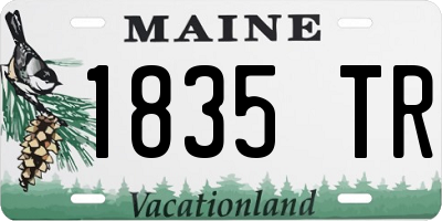 ME license plate 1835TR
