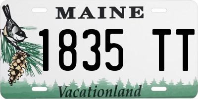 ME license plate 1835TT
