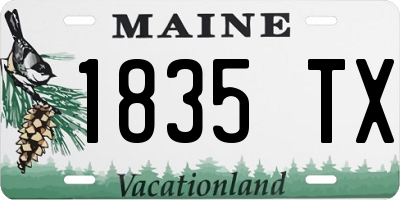 ME license plate 1835TX