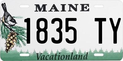 ME license plate 1835TY