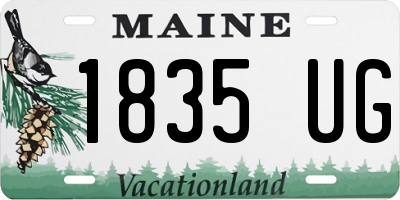 ME license plate 1835UG