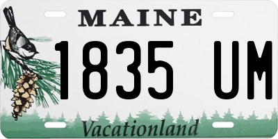 ME license plate 1835UM