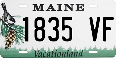 ME license plate 1835VF
