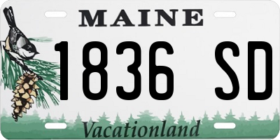 ME license plate 1836SD