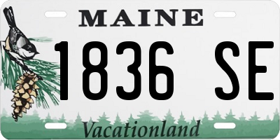 ME license plate 1836SE