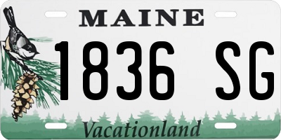 ME license plate 1836SG